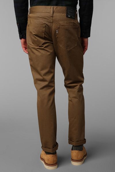 Urban Outfitters Levis 511 5pocket Twill Pant in Brown for Men (BRASS ...