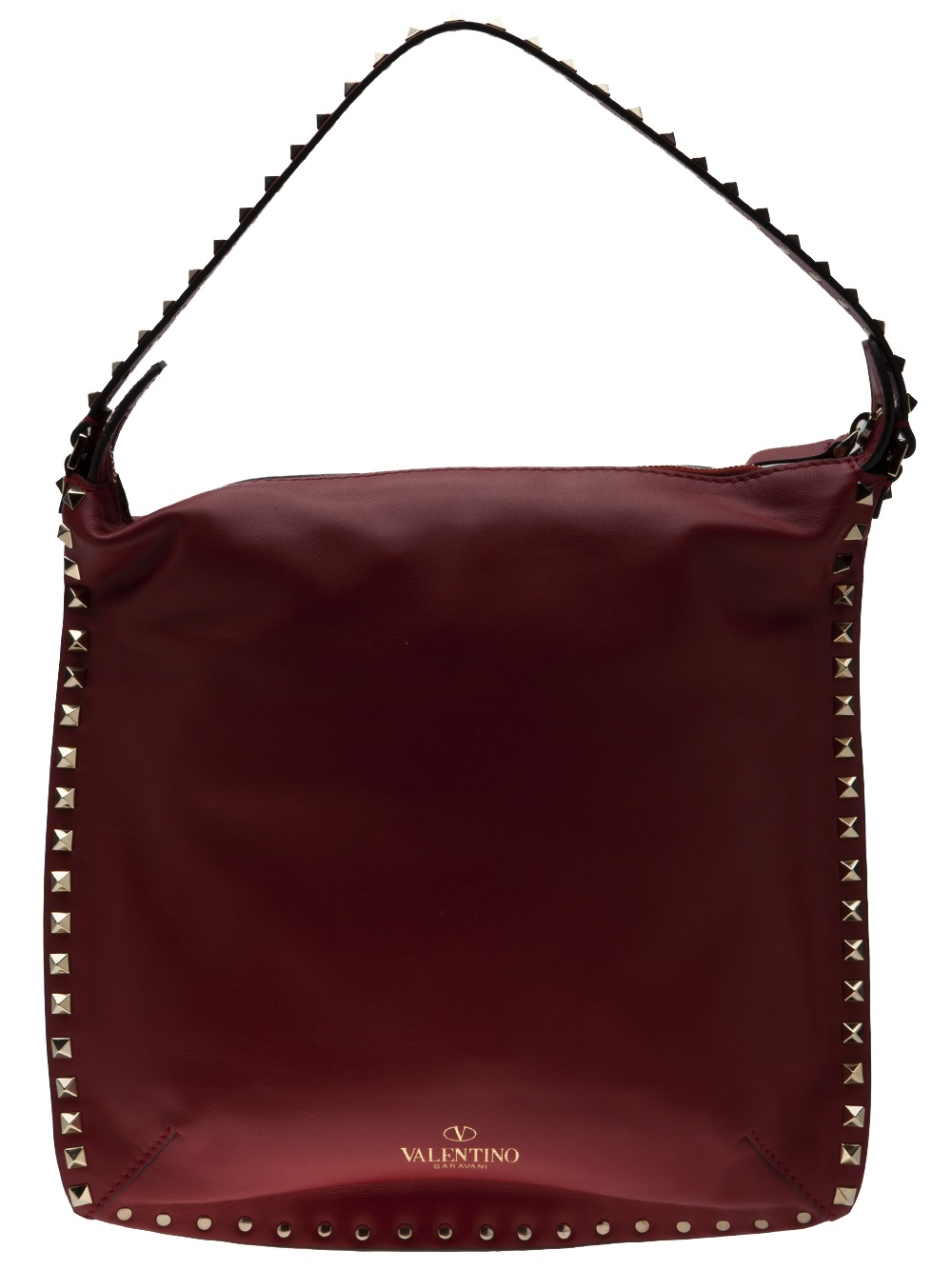 Lyst Valentino Rockstud Small Hobo Bag in Red