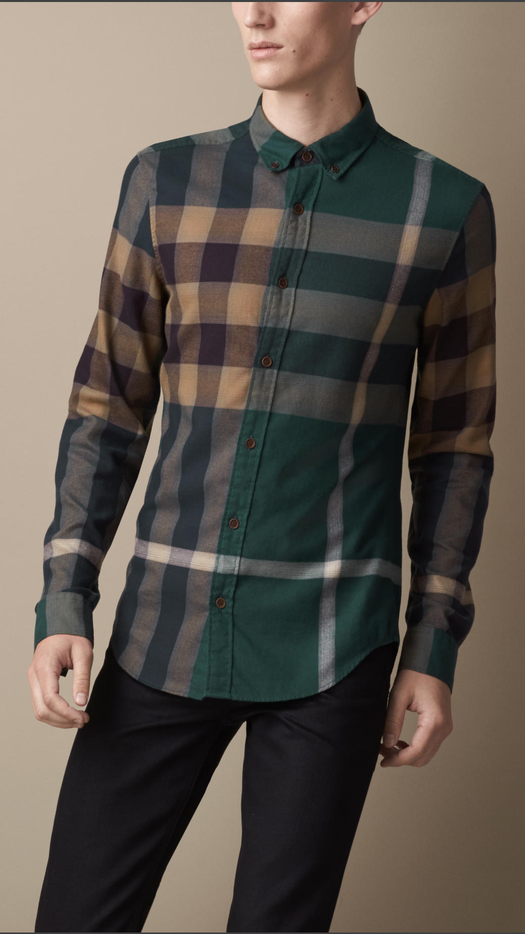 Burberry Exploded Check Flannel Shirt for Men | Lyst