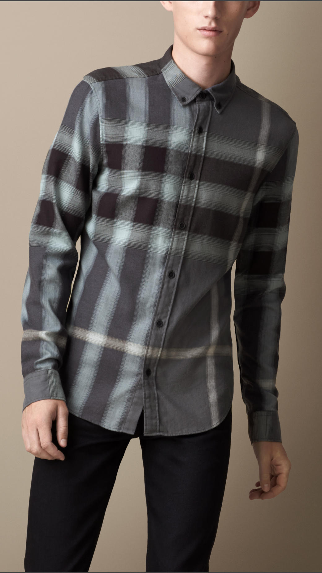 burberry flannel blue