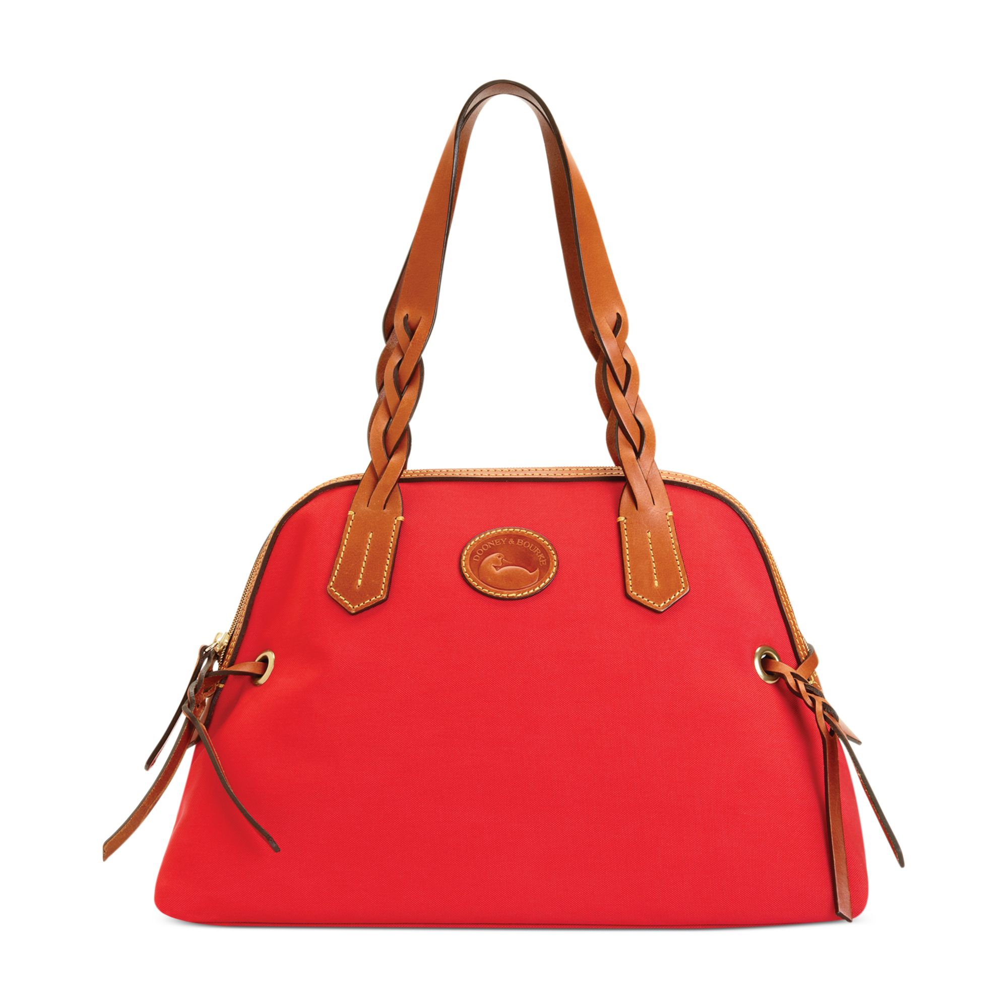 Dooney & Bourke Small Dome Nylon Satchel in Red | Lyst