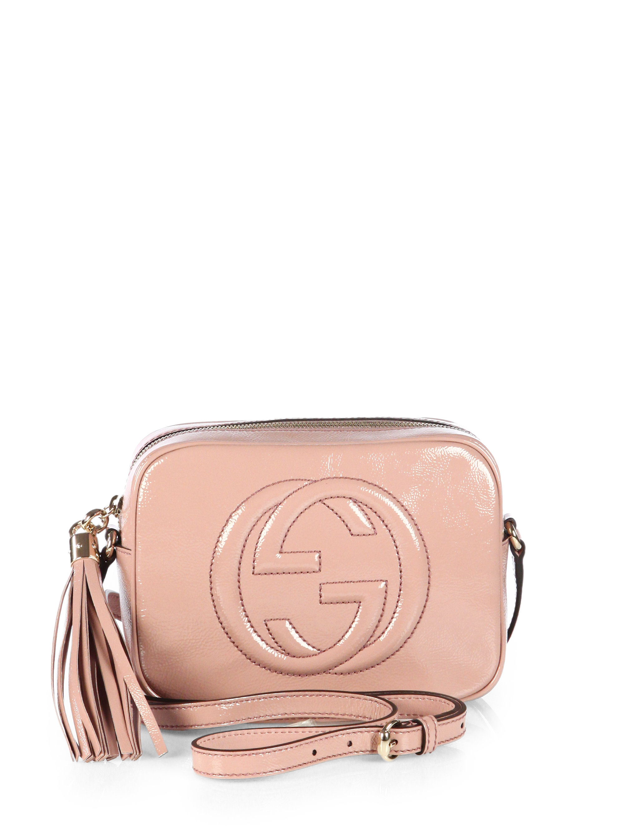 Gucci Soho Patent Leather Disco Bag in Blush (Pink) | Lyst