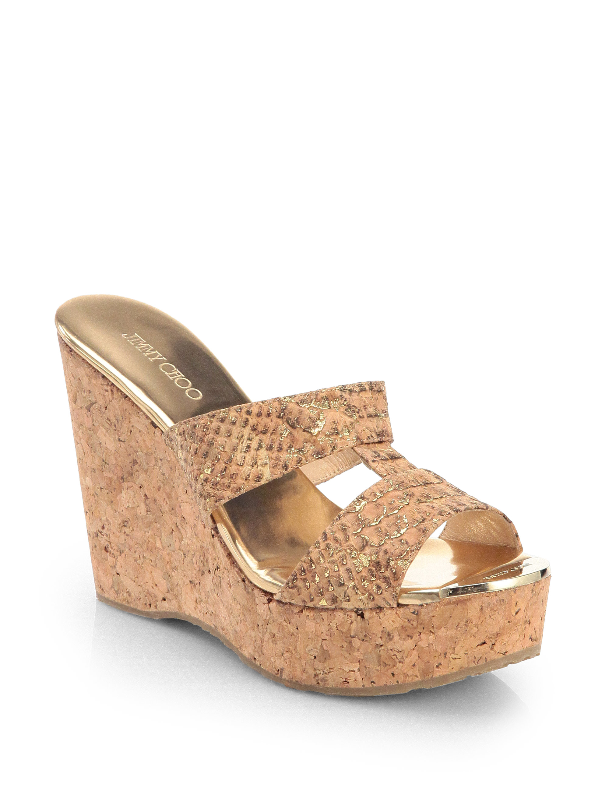jimmy choo cork wedge