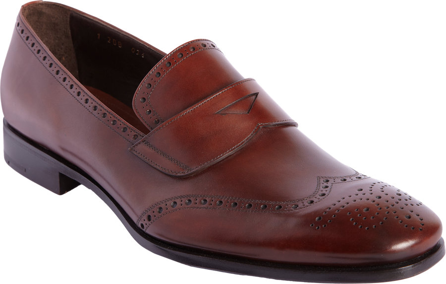 prada penny loafer brown