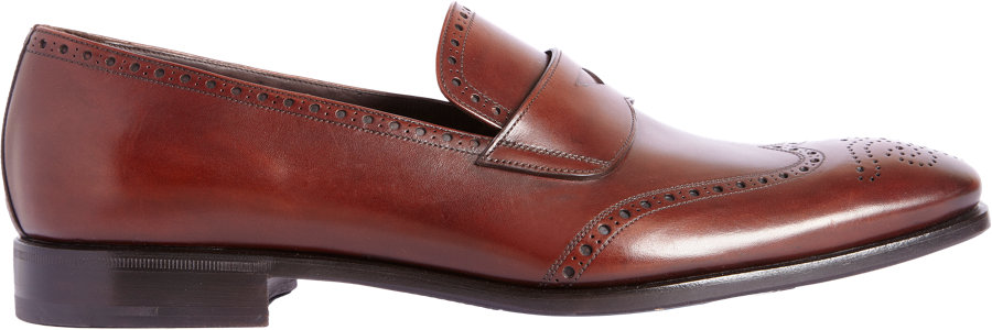prada penny loafer brown
