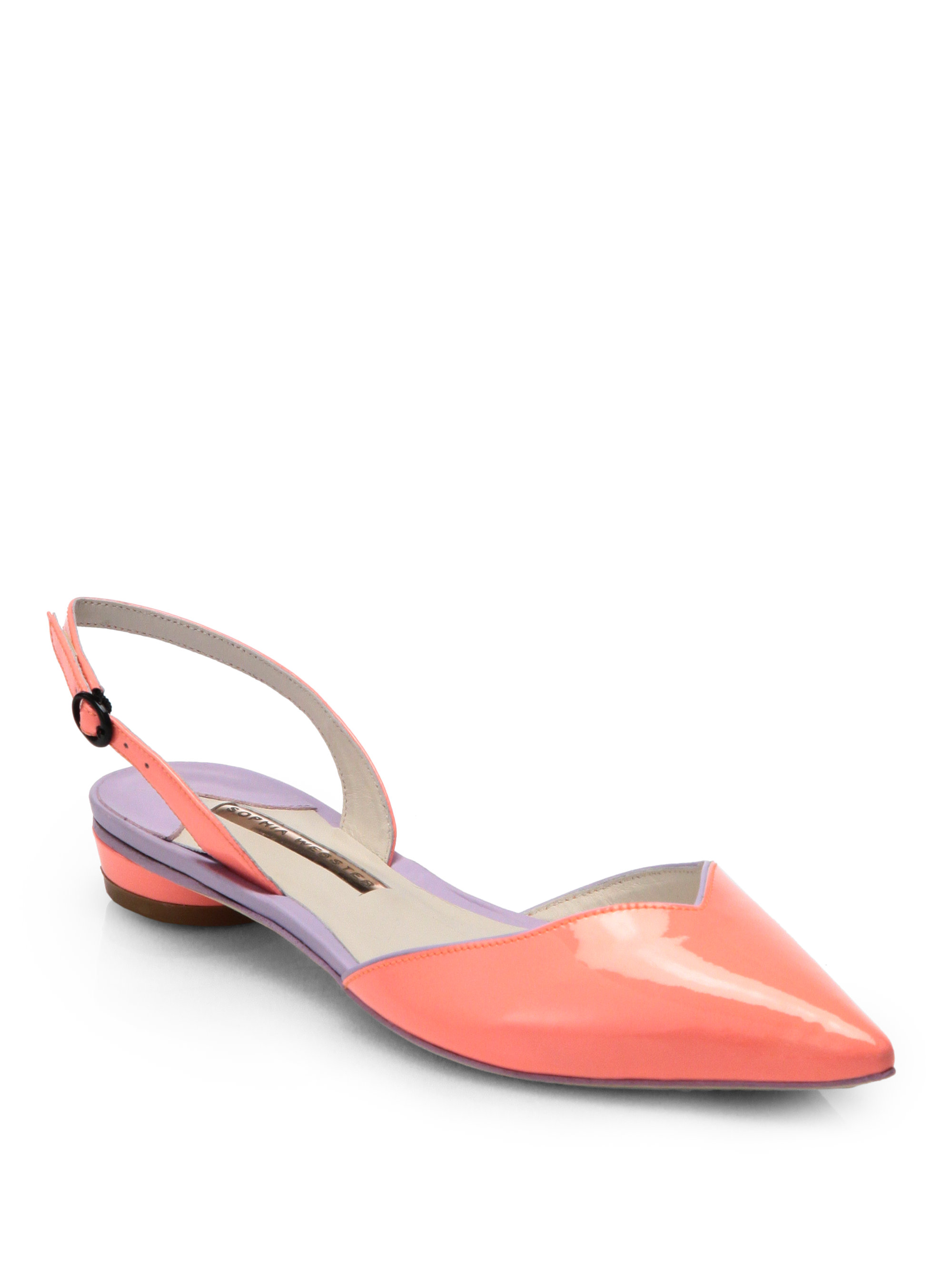 flat leather slingbacks