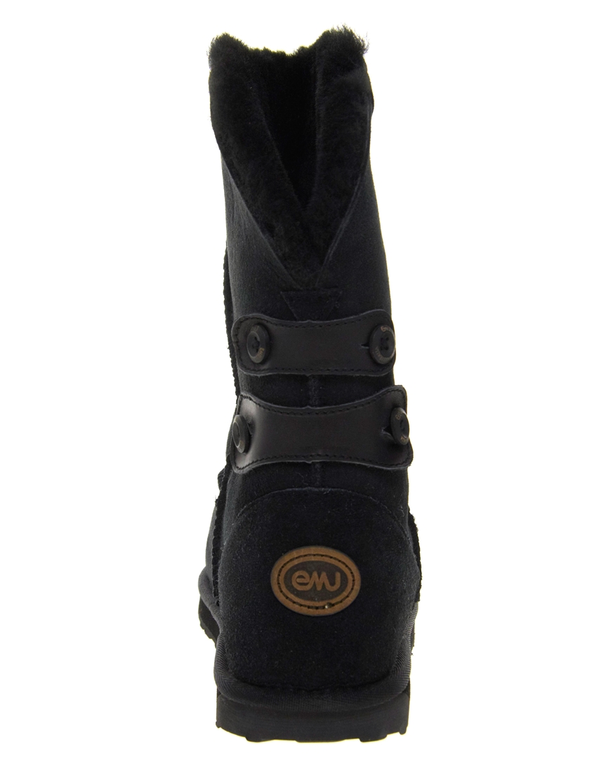 emu short black boots