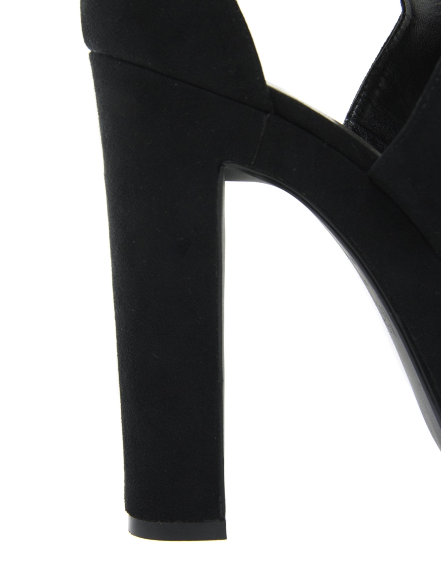 ASOS New Look Scarper Strap Platform Heeled Sandals in Black - Lyst