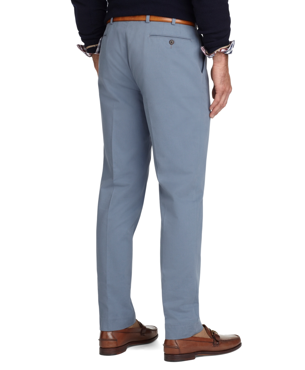 Lyst - Brooks Brothers Milano Fit Cotton Twill Pants in Blue for Men