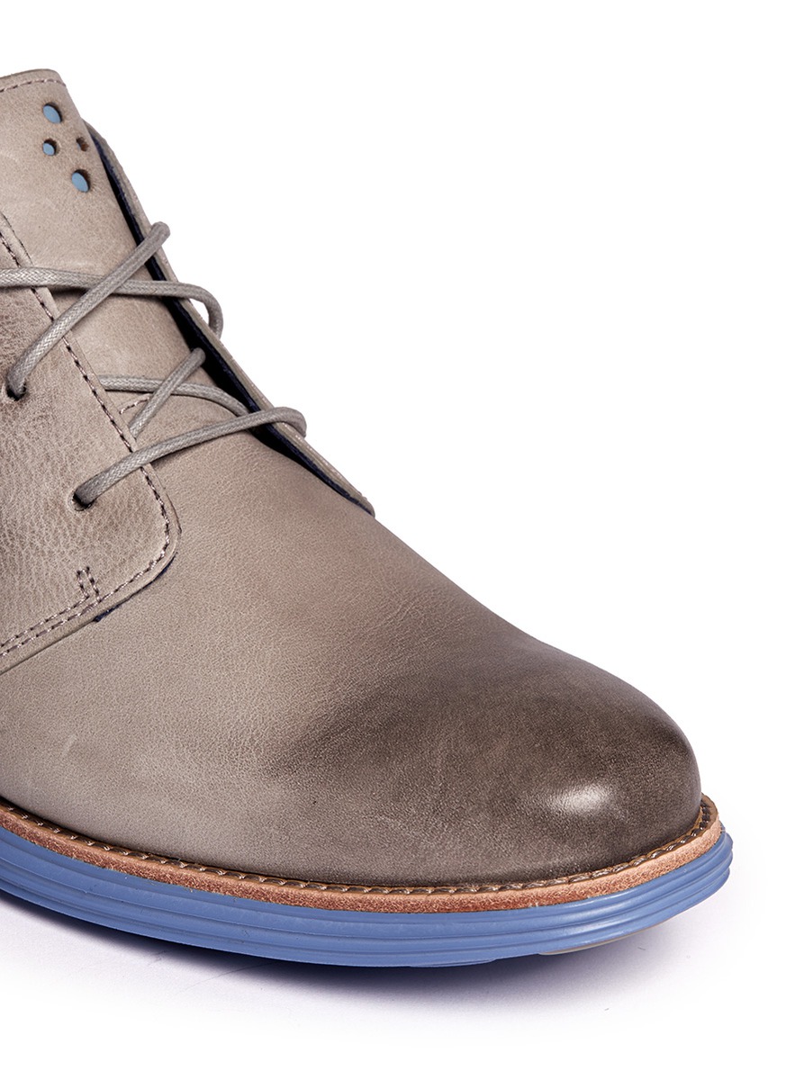 Cole Haan Lunargrand Chukka Boots in Gray for Men Lyst Cole Haan Lunargrand Chukka Boots in Gray for Men Lyst