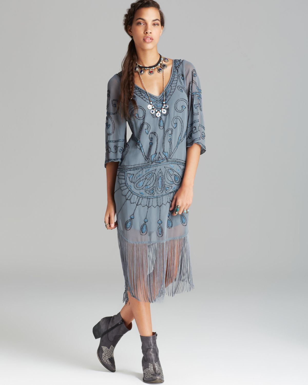 free people fringe dress
