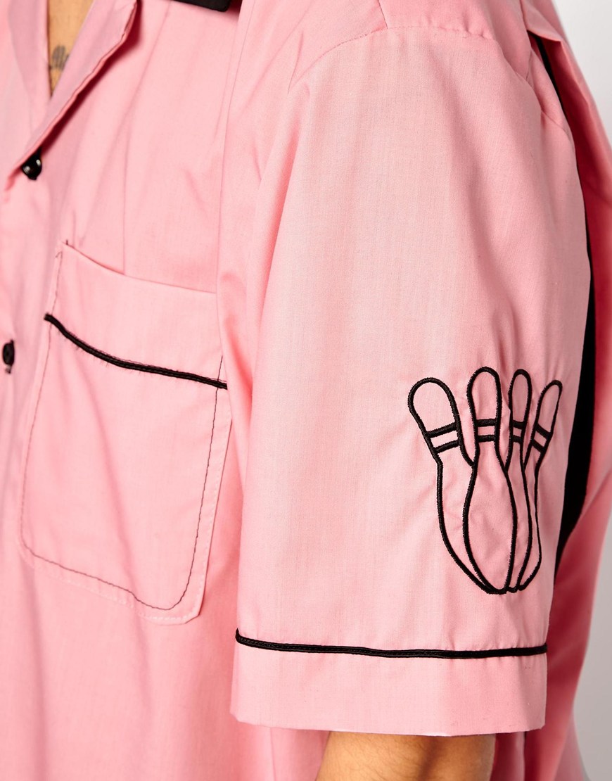 Fjallraven Reclaimed Vintage Bowling Shirt in Pink for Men Lyst