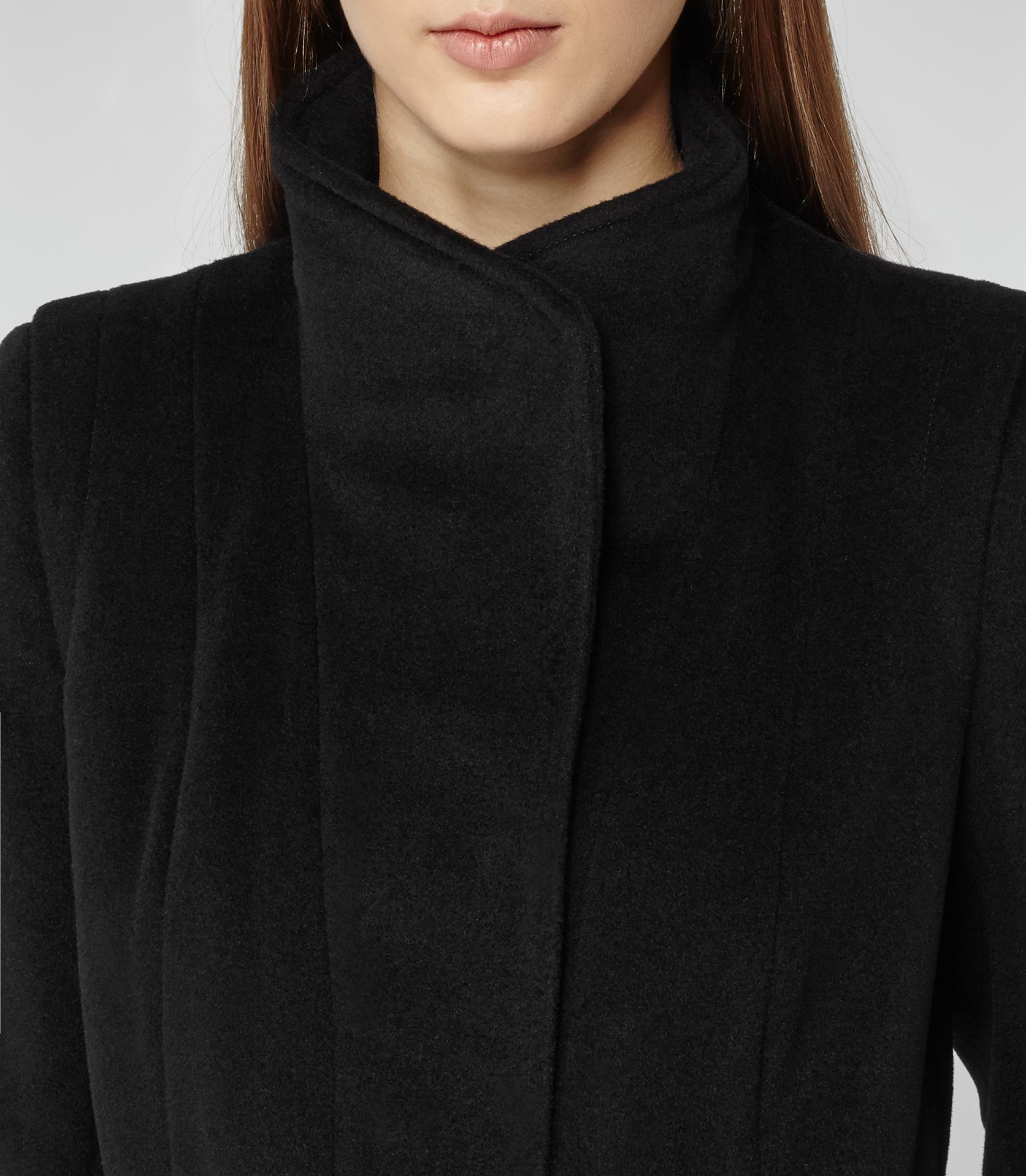 Reiss Evia Longline Belted Coat in Black Lyst