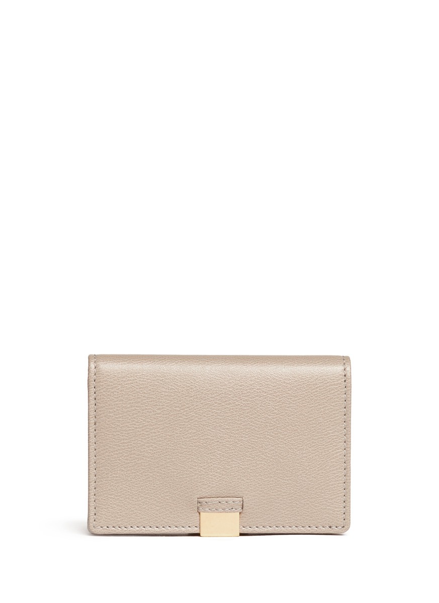 Smythson Grosvenor Card Holder In Metallic For Men