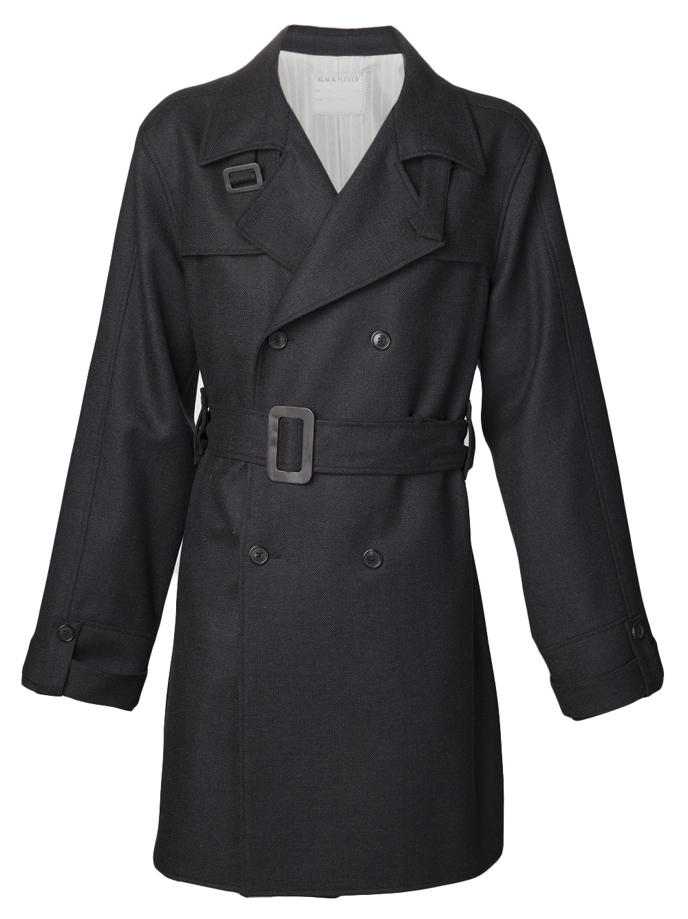 Black fleece by brooks brothers DoubleBreasted Trench Coat in Gray for Men Lyst