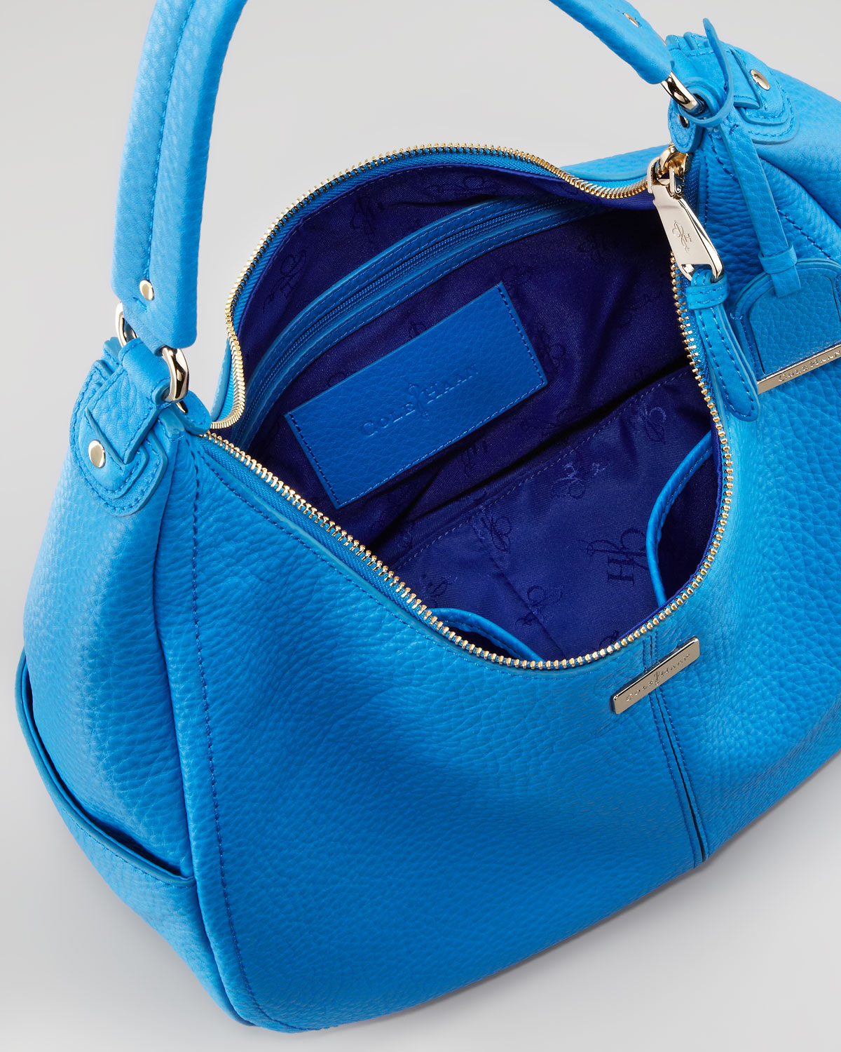 Lyst Cole Haan Village Rounded Hobo Bag Topaz In Blue Gallery