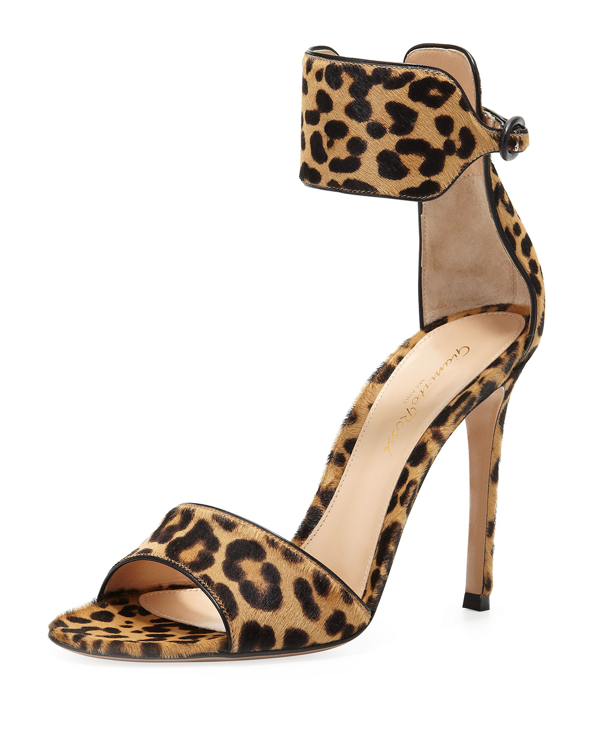 Gianvito rossi Leopardprint Calf Hair Anklewrap Sandal in Animal ...