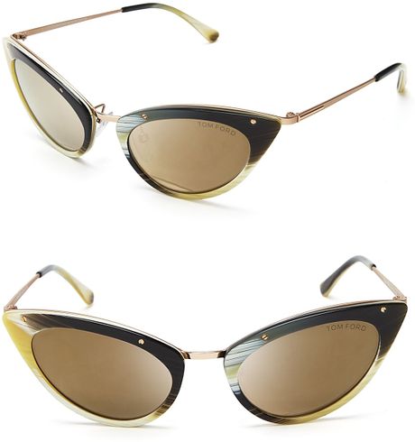 Mirrored cat eye sunglasses tom ford #4