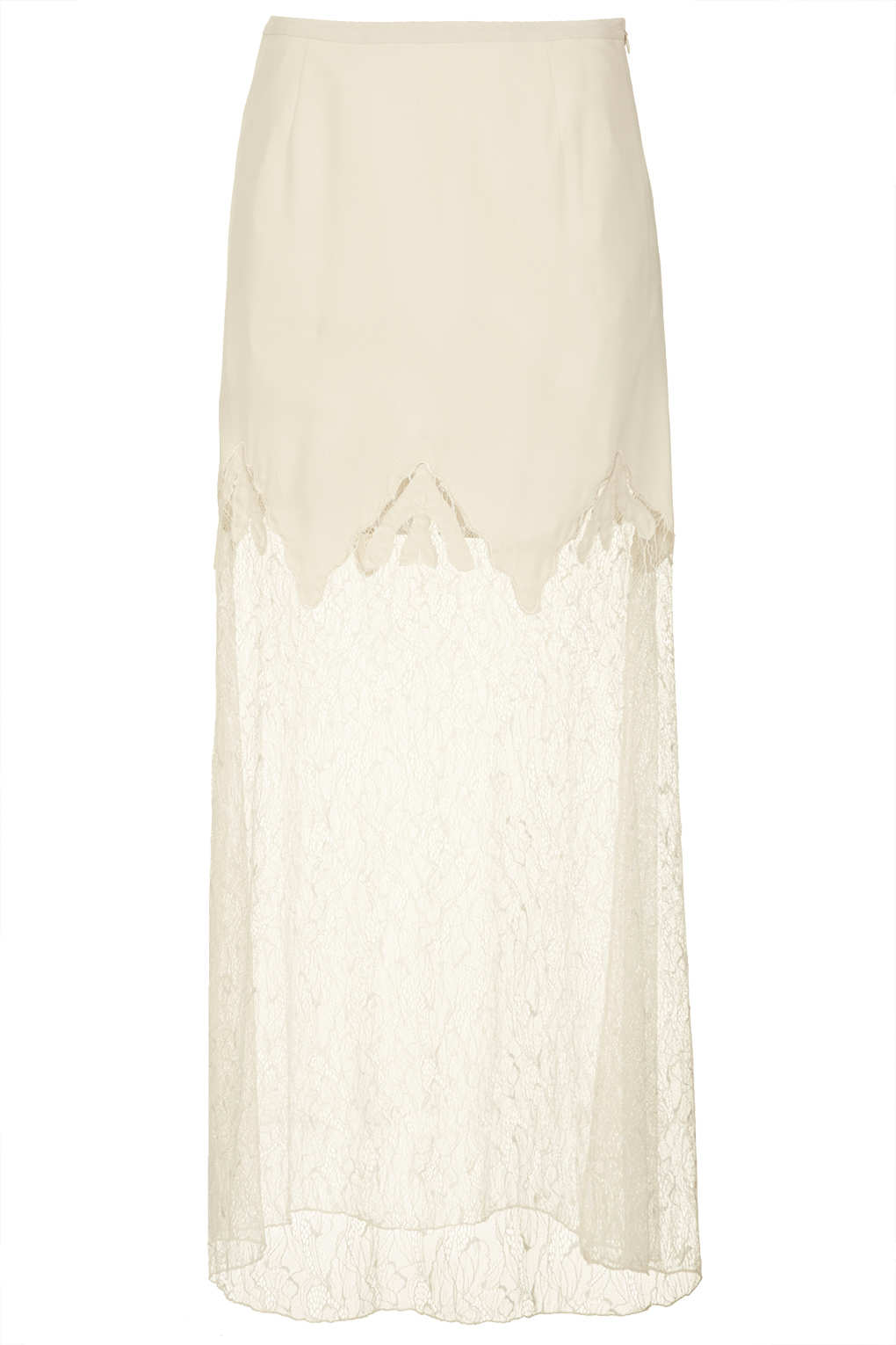 Cream Lace Maxi Skirt in Natural Lyst