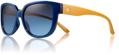 Tory Burch Twotone Square Sunglasses in Blue (123317 NAVY) | Lyst