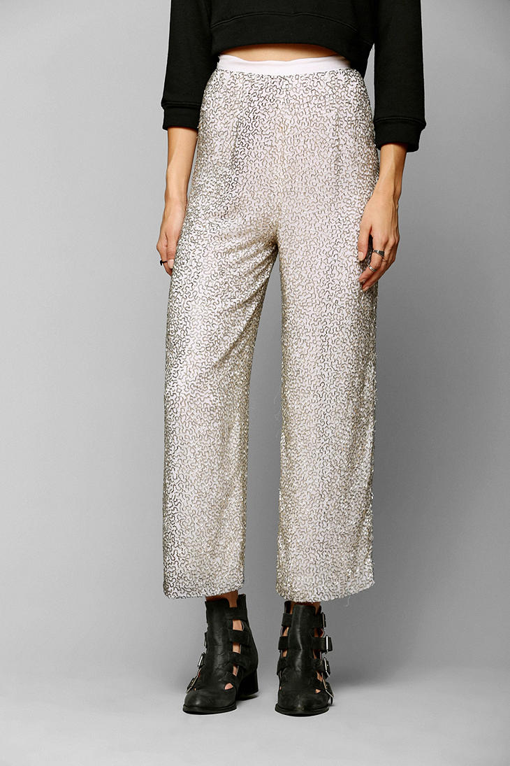 Urban Outfitters Vintage Beaded Pants in White | Lyst