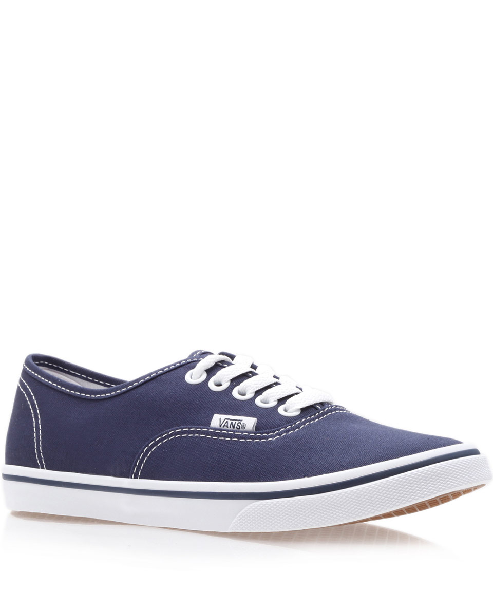 Lyst Vans Navy Authentic Lo Pro Trainers In Blue For lyst vans navy authentic lo pro trainers in blue for