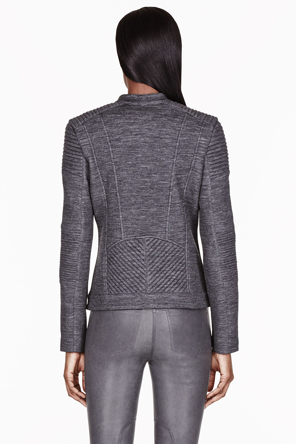 Download Marc By Marc Jacobs Heather Grey Wool Double Face Gertrude ...