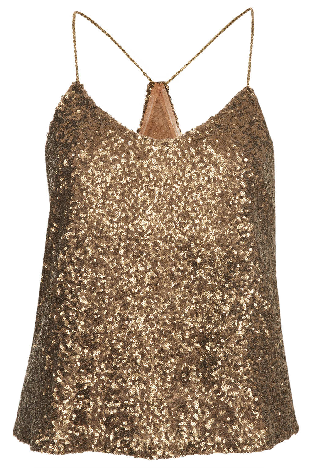 gold sequin vest top