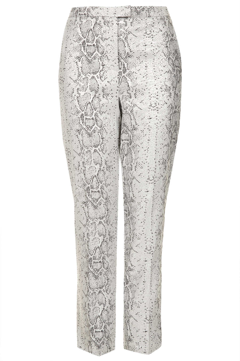 silver cigarette pants