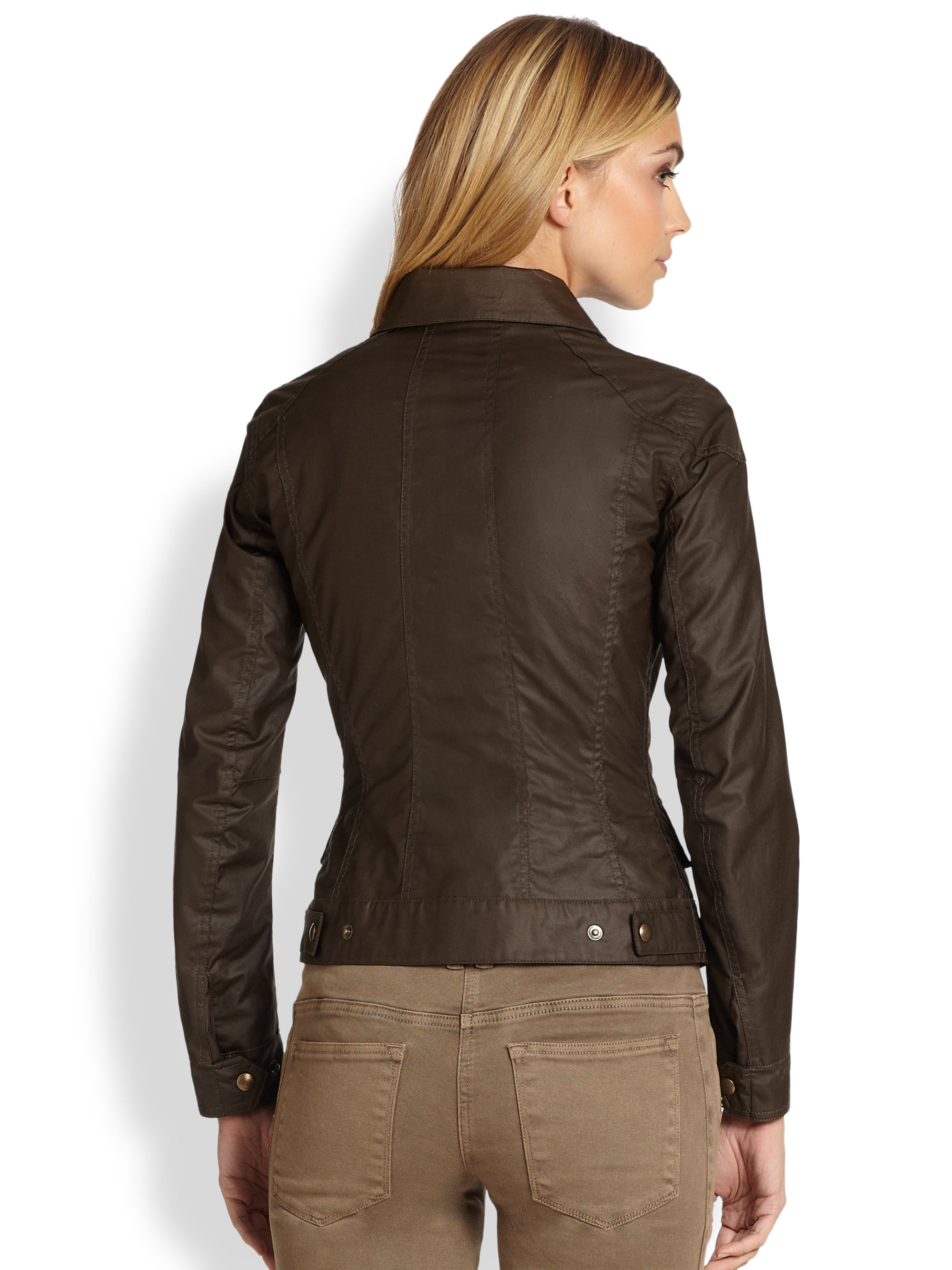 Lyst - Belstaff Waxed Cotton Colby Jacket in Green