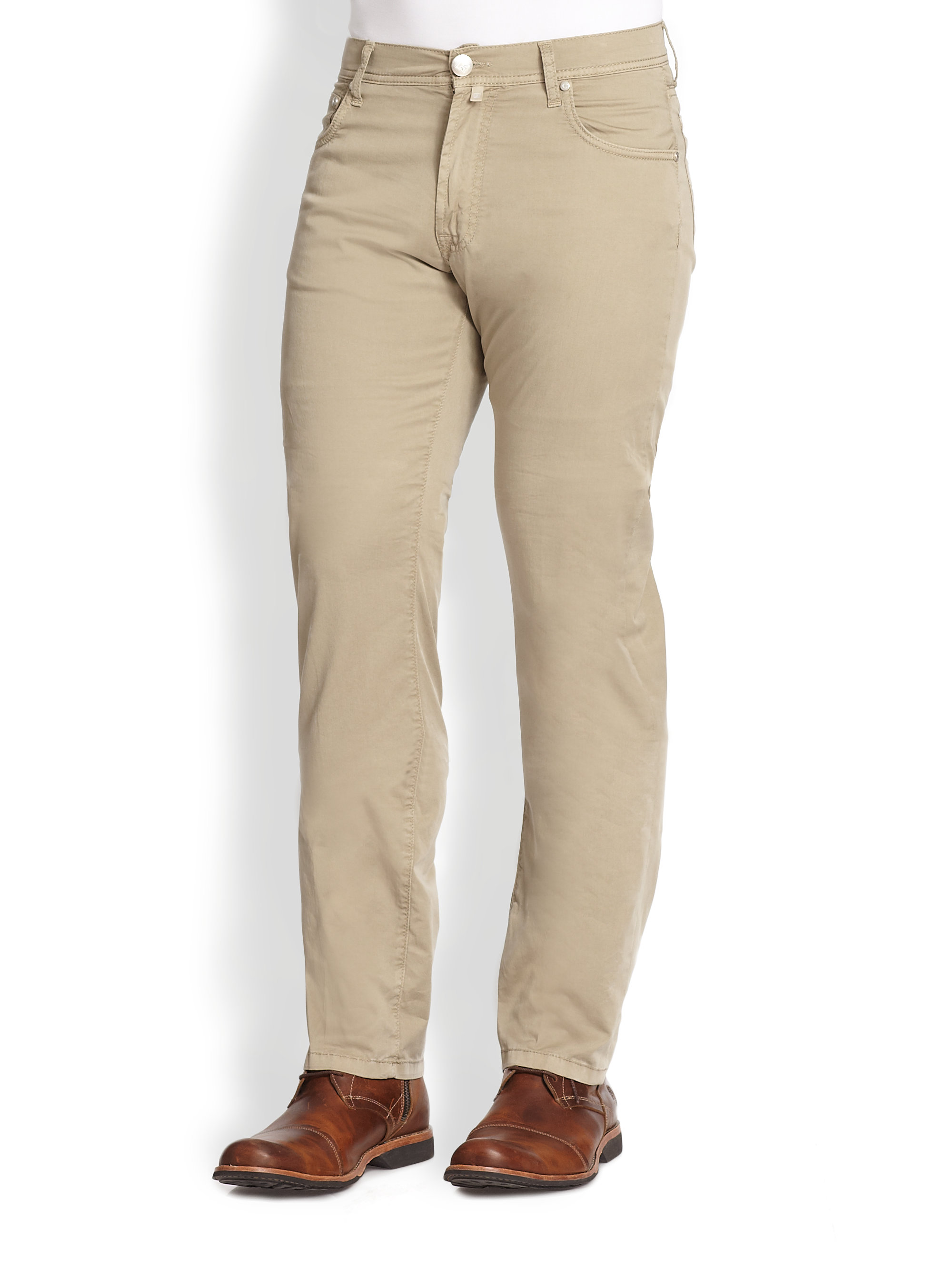 Corneliani Five-pocket Cotton Pants in Beige for Men (light beige) | Lyst