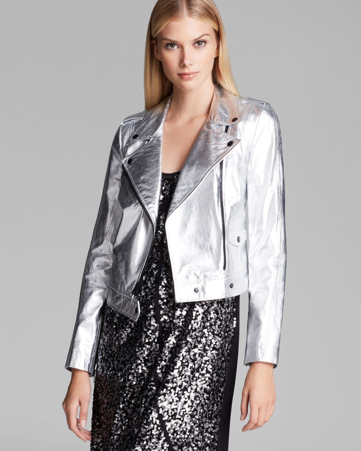 dkny metallic jacket