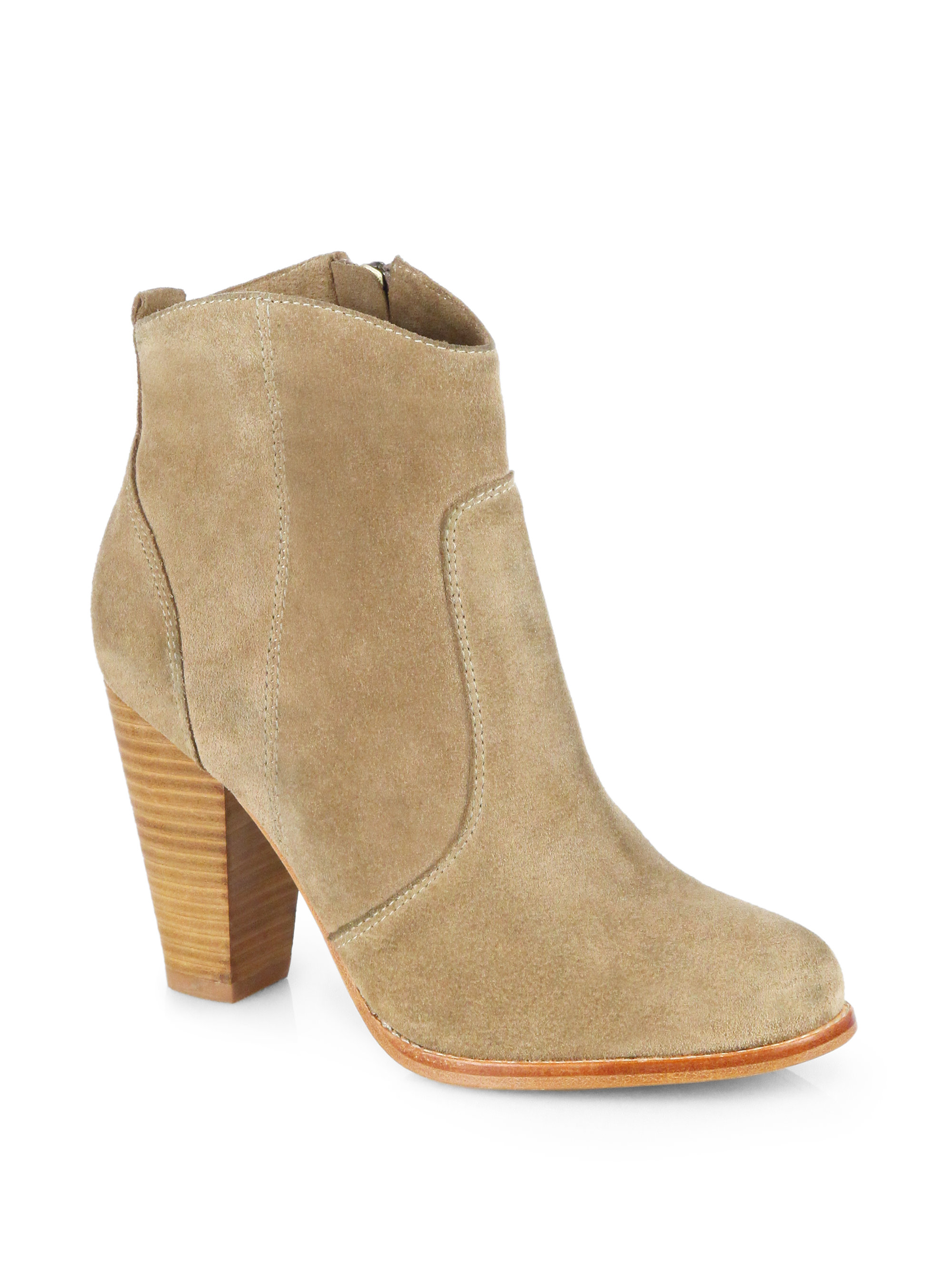 Joie Dalton Suede Ankle Boots in Brown (CEMENT) | Lyst
