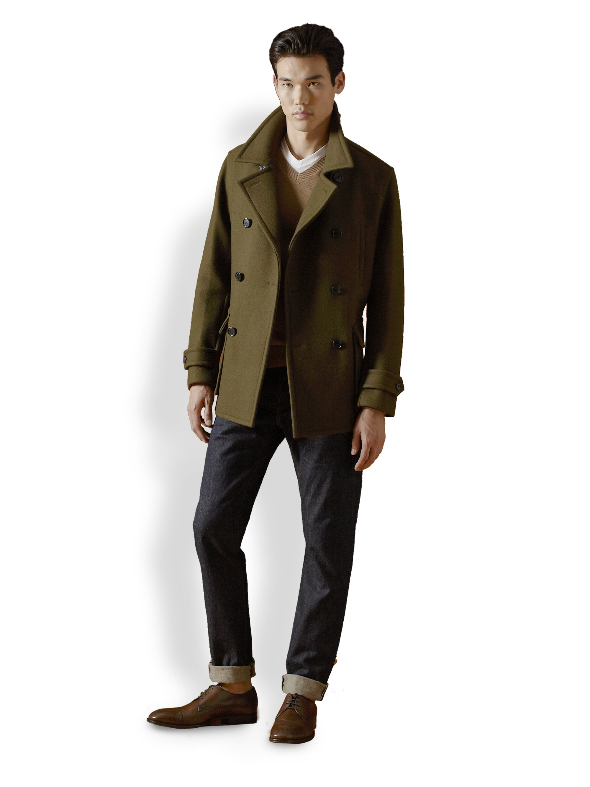 green peacoat mens