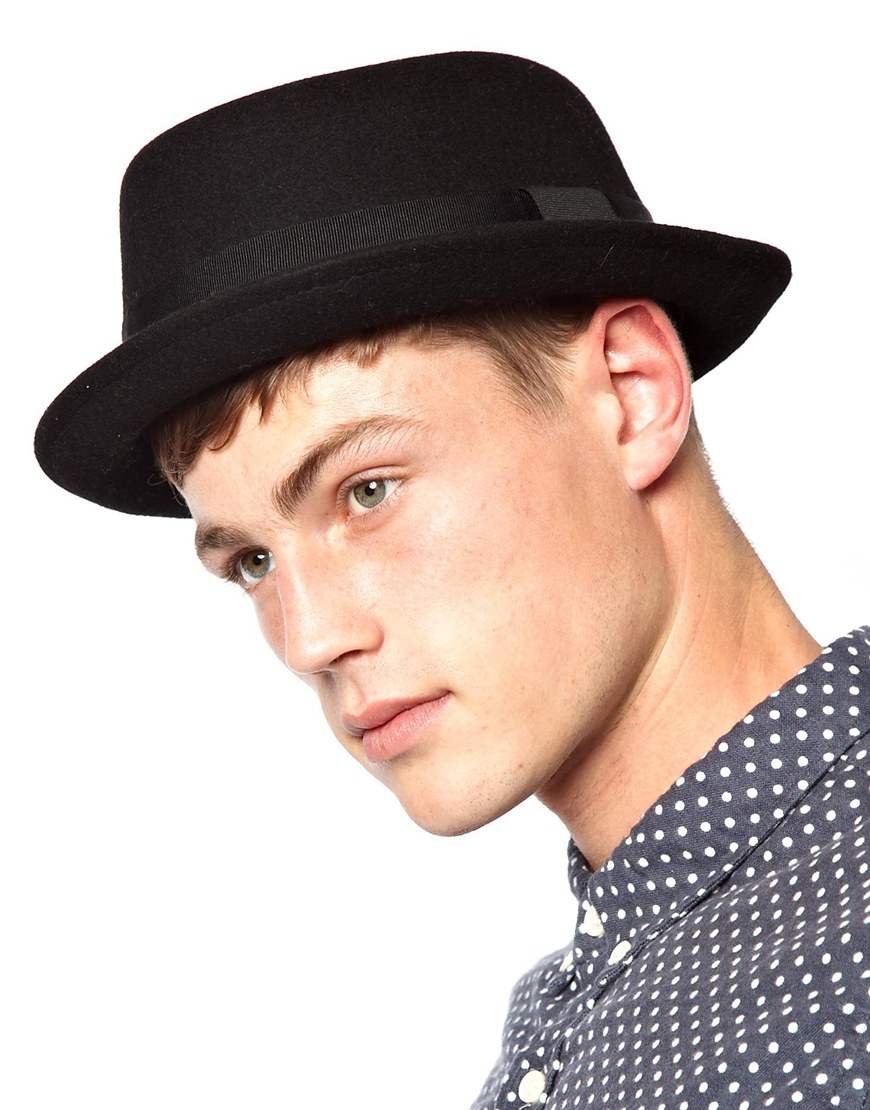 black pork pie hat men's