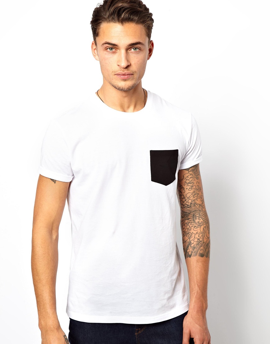 asos mens white t shirt