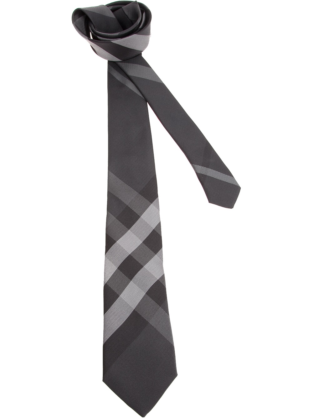 Burberry Nova Check Tie in Grey (Gray 