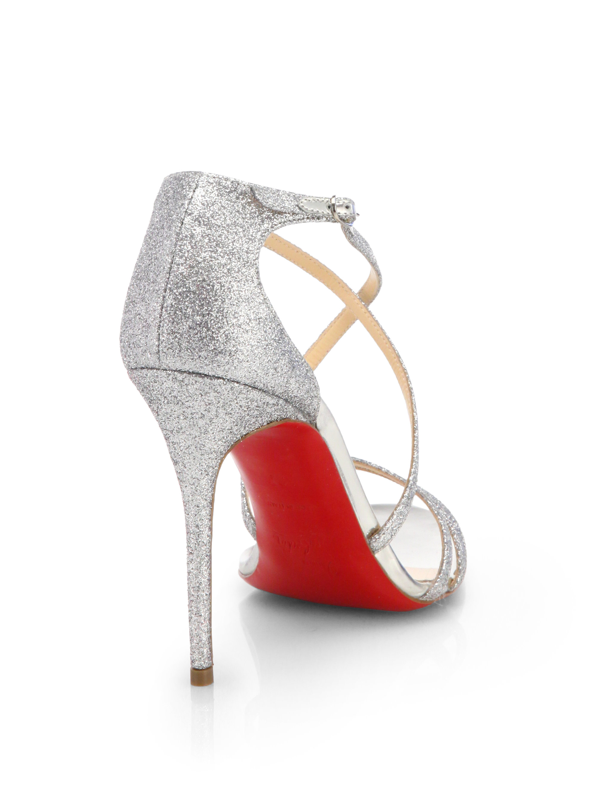 Christian Louboutin Gwynitta Glitter Sandals in Metallic | Lyst