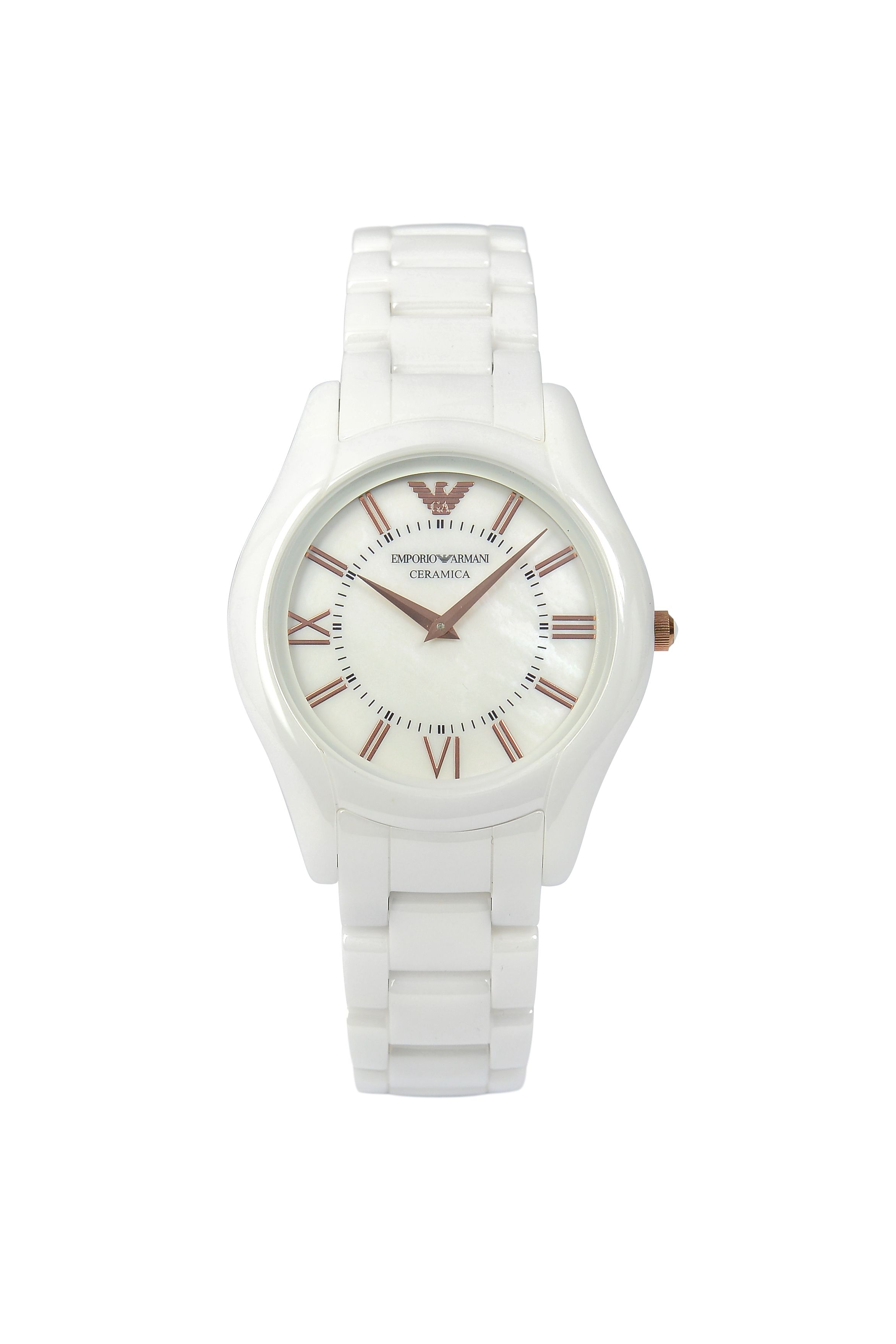 emporio armani white ceramic watch