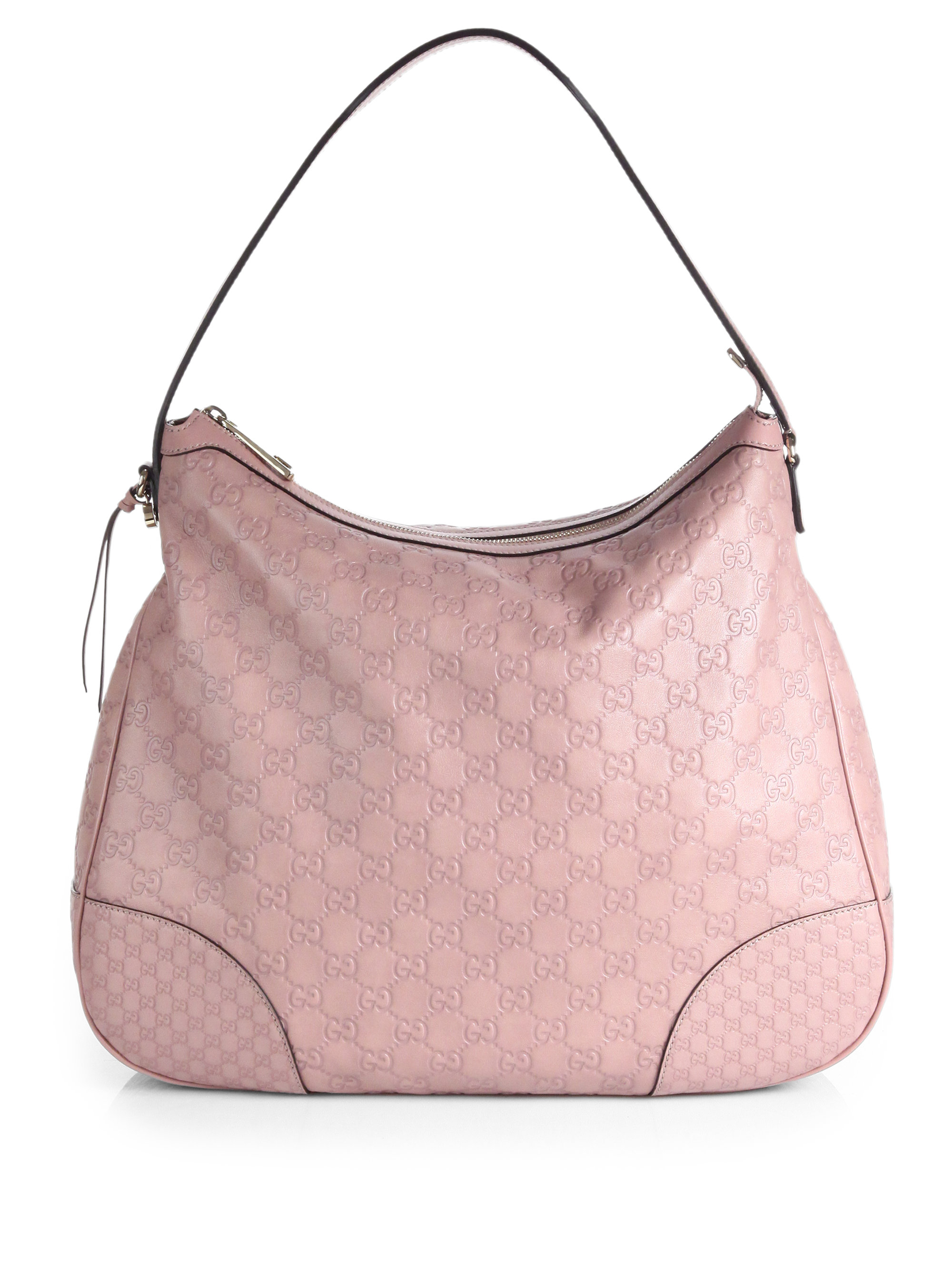 Lyst Gucci Bree Ssima Leather Hobo Bag In Pink Gallery