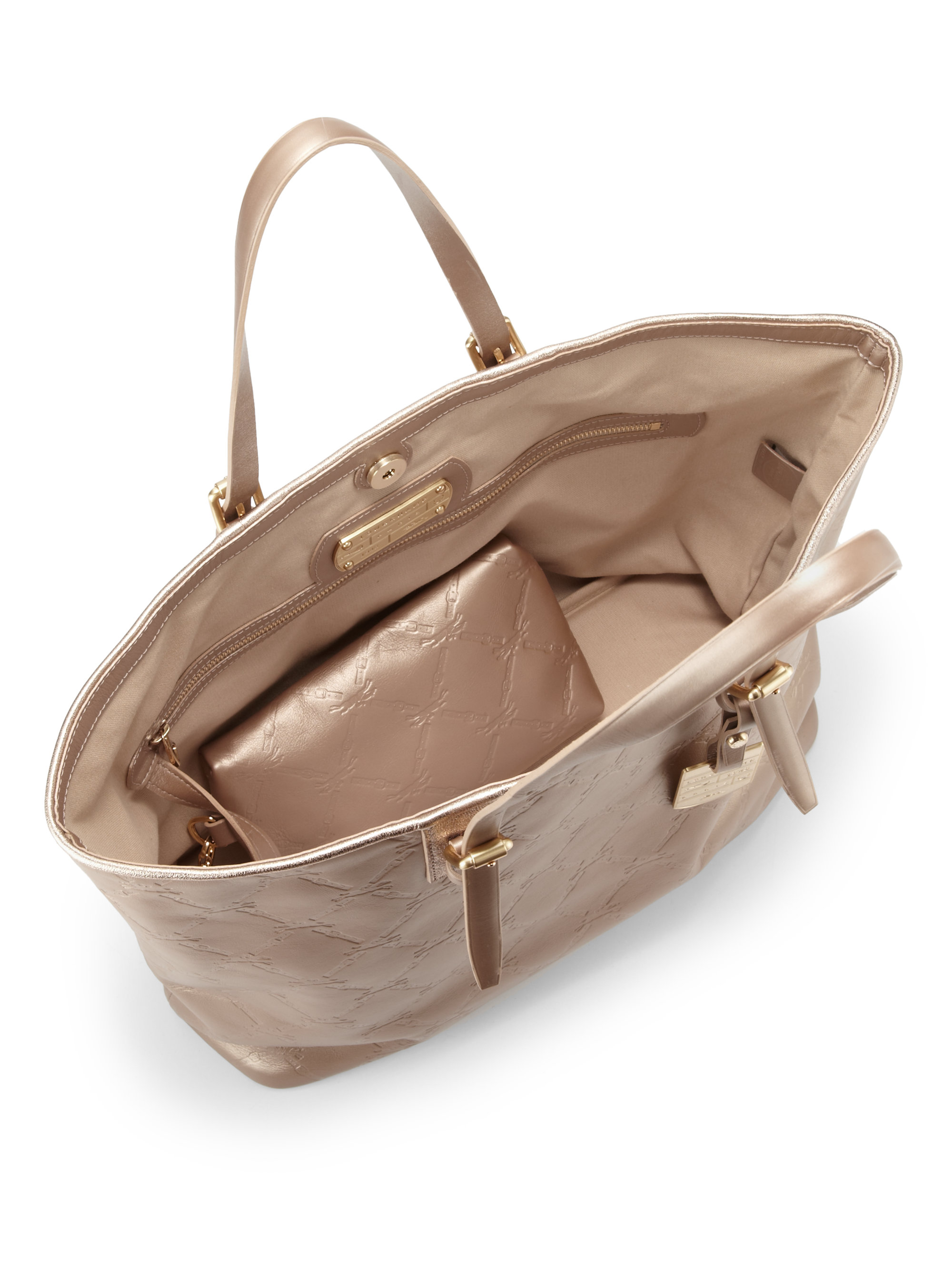 Lm Cuir Stamped Leather Medium Tote Lm Cuir Stamped Leather Medium Tote