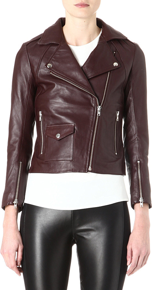 sandro veinarde leather jacket