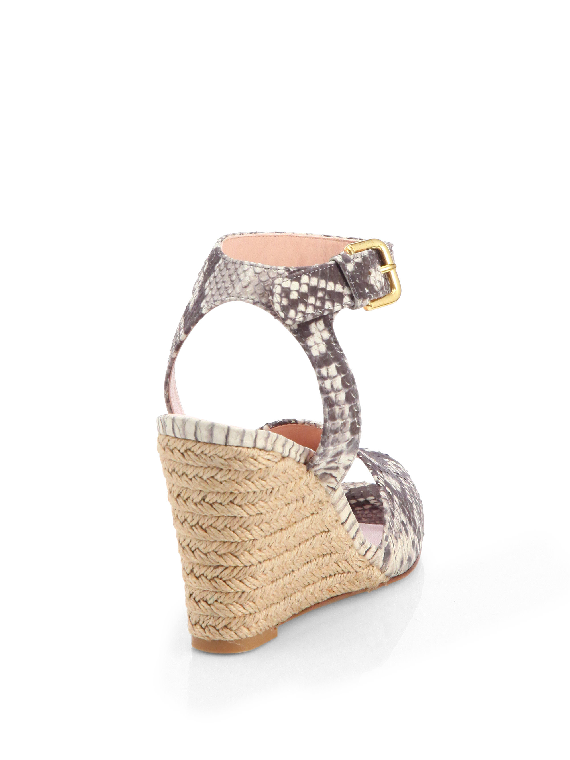 Snakeskin espadrille wedge hot sale