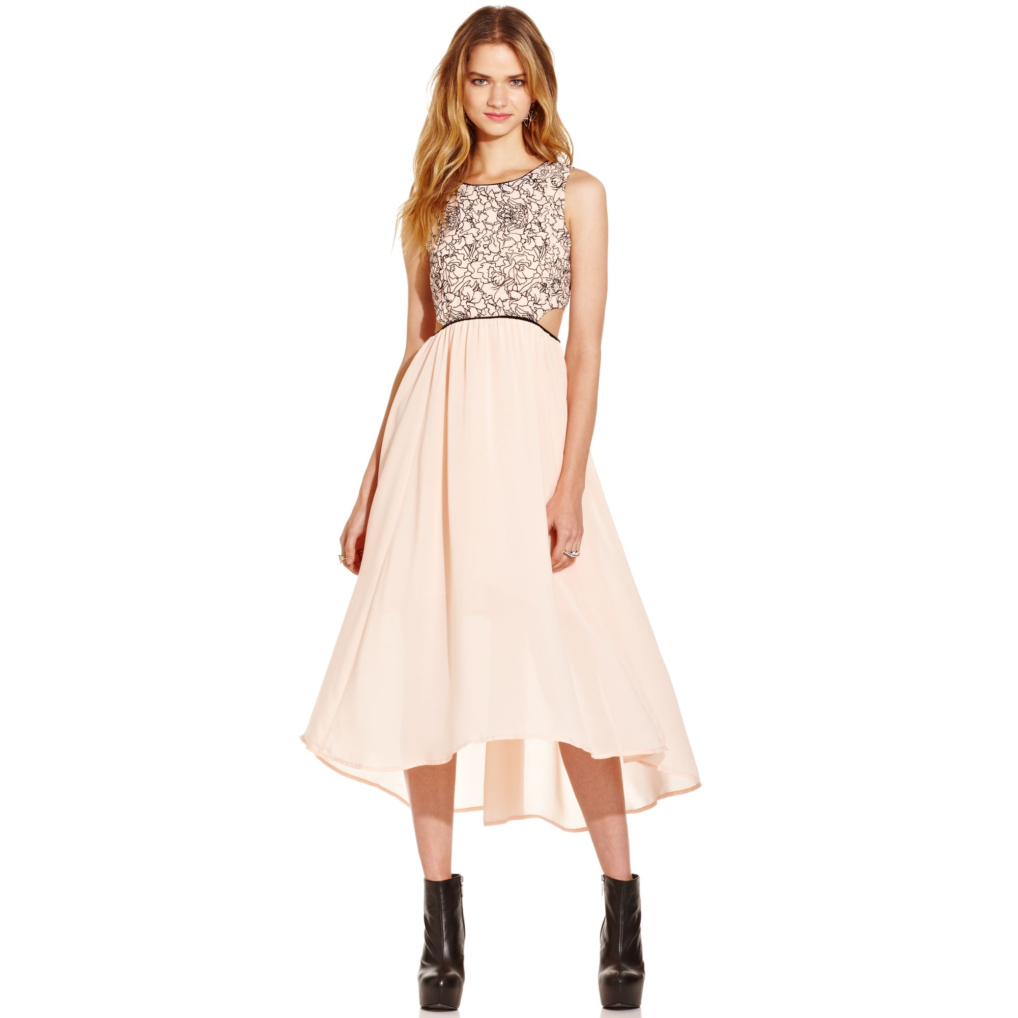 macys high low gown
