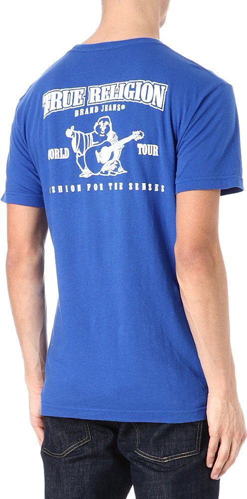 royal blue true religion shirt