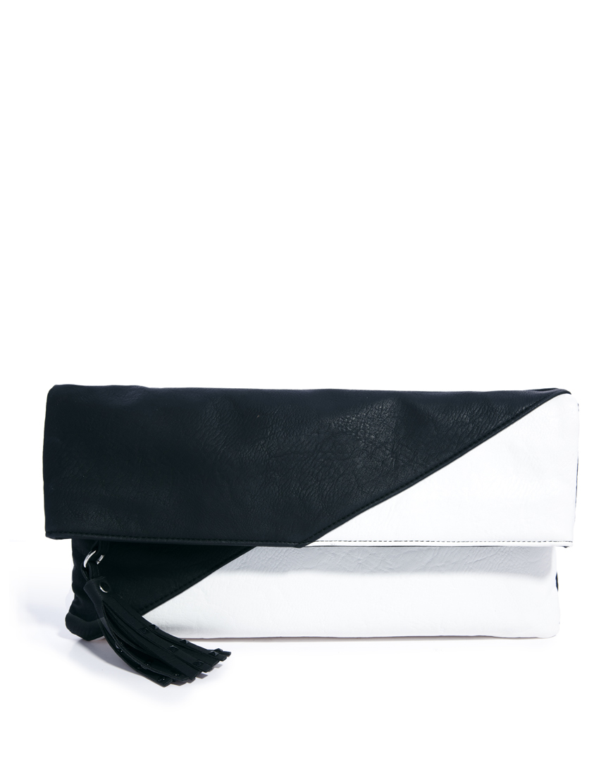 monochrome clutch bag