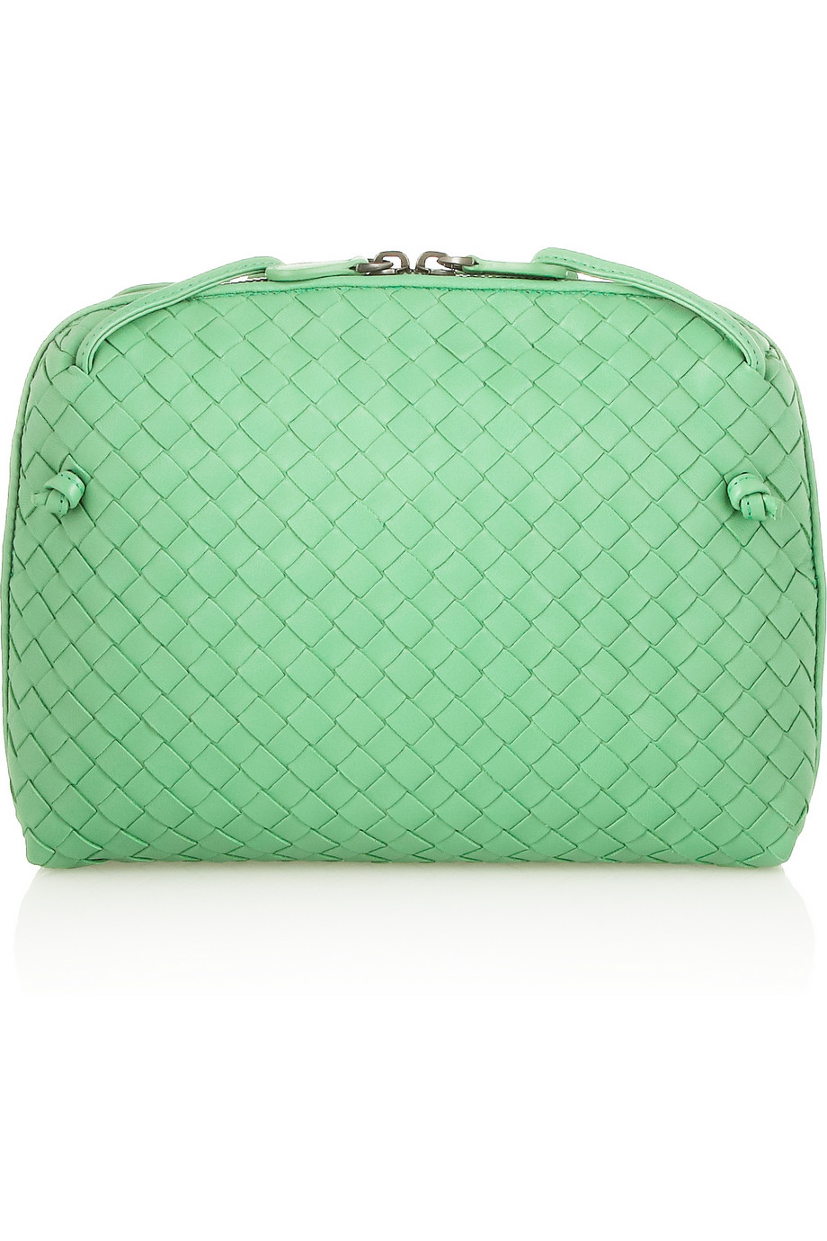 Lyst - Bottega Veneta Intrecciato Nappa Leather Shoulder Bag in Green