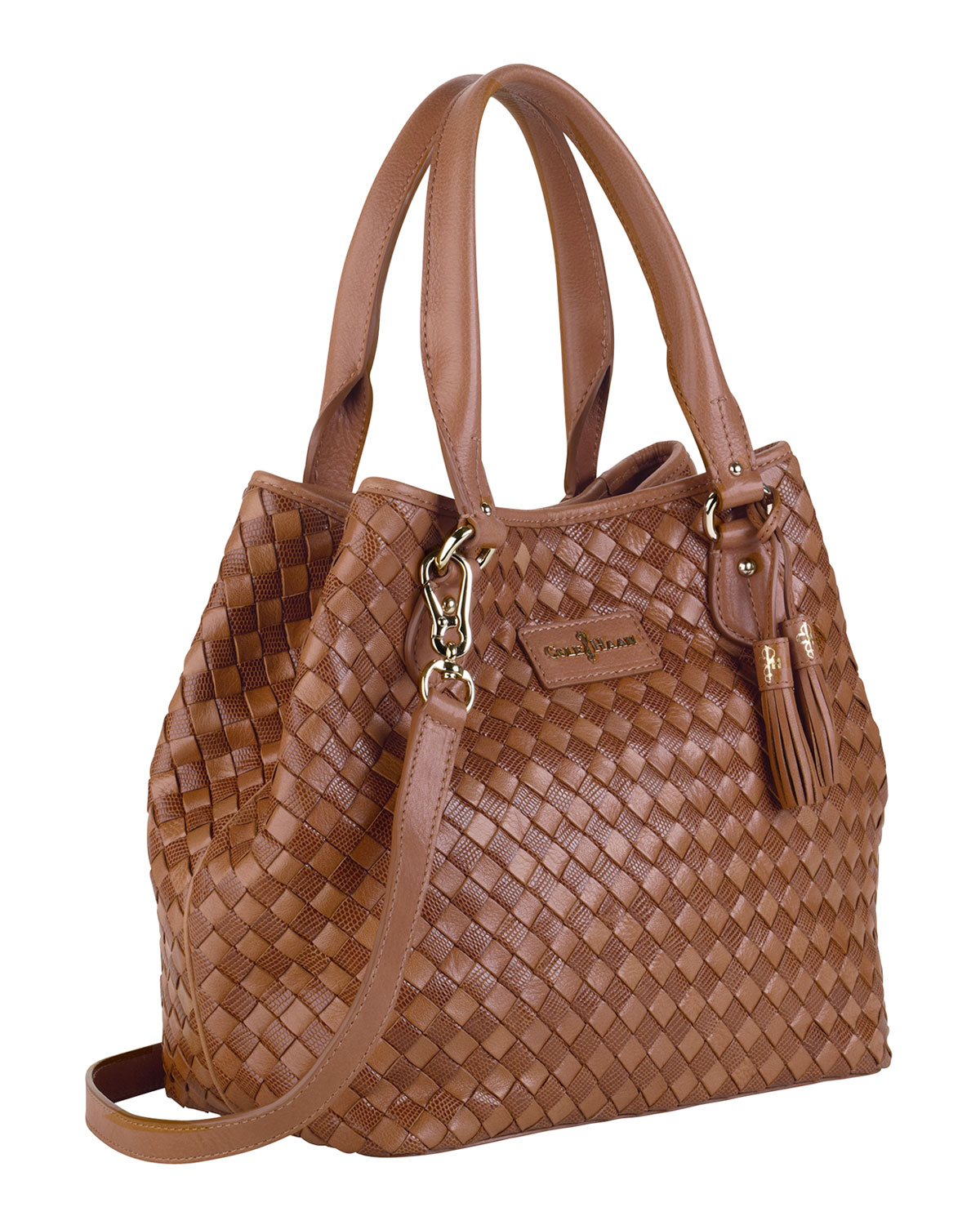 Lyst Cole Haan Nora Woven Serena Tote Bag Brown In Gallery