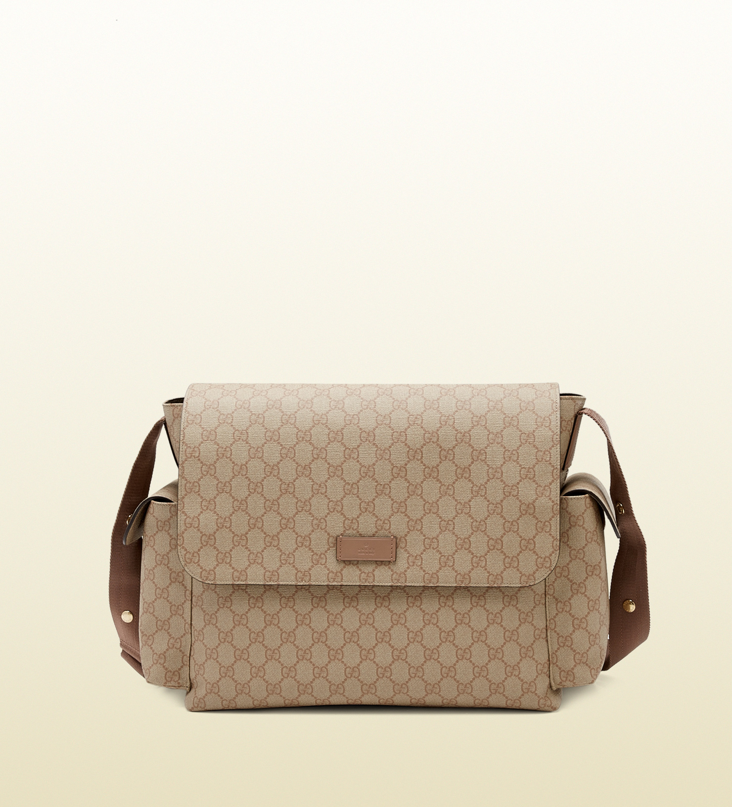 Gucci Gg Supreme Canvas Messenger Diaper Bag in Beige (Natural) for Men ...