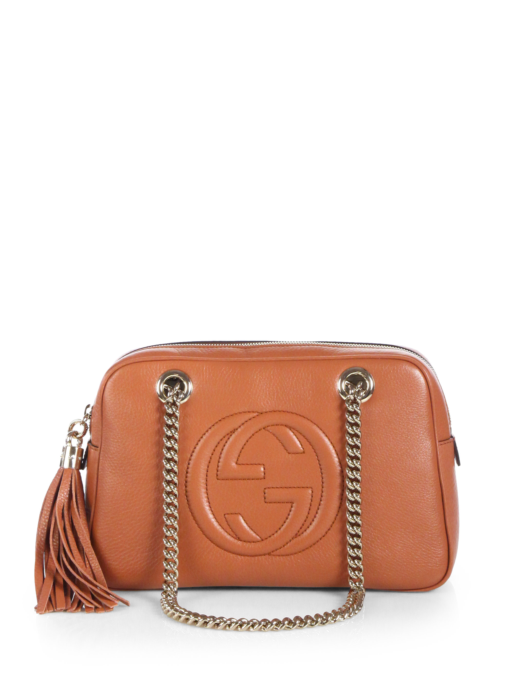 Lyst - Gucci Soho Leather Shoulder Bag in Brown